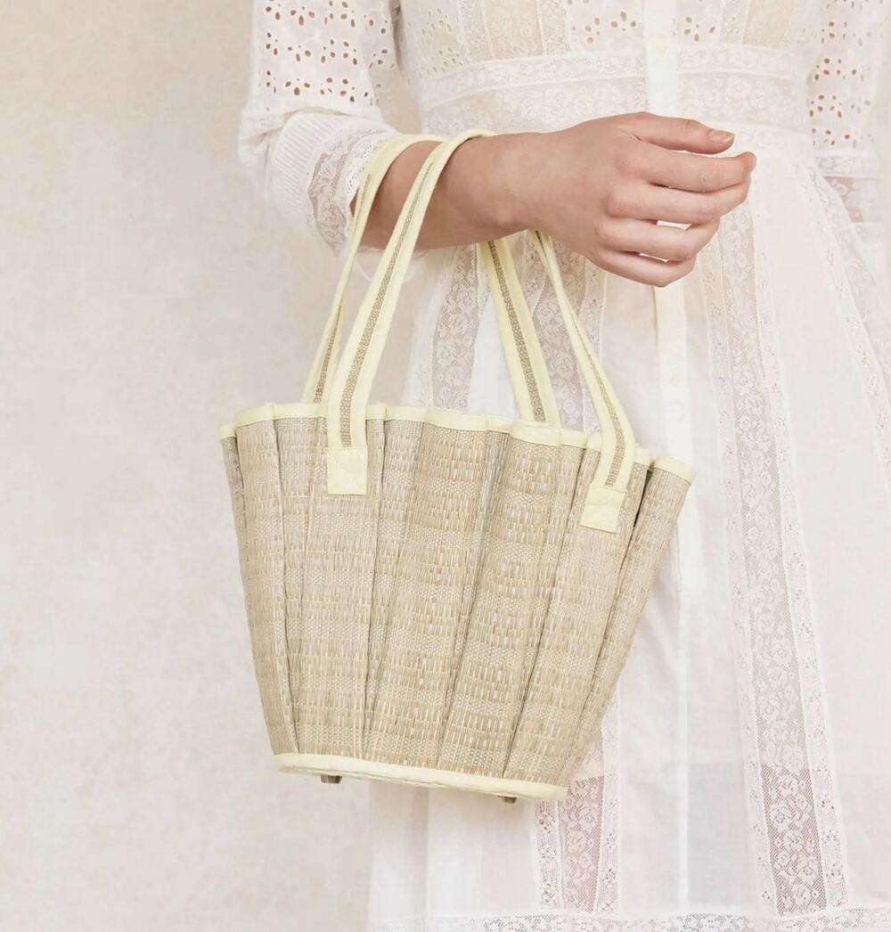 Lorna Murray Breakwater Mini Small Tropez Straw Beach Bag Tote NWT $235